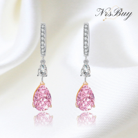 Water drop zircon earrings