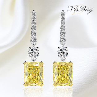 Yellow Diamond Stud Earrings