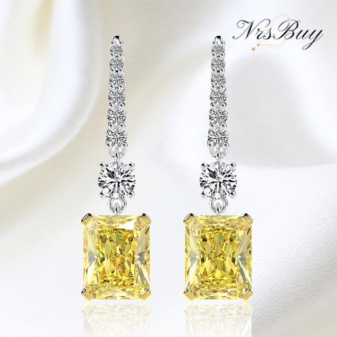 Yellow Diamond Stud Earrings