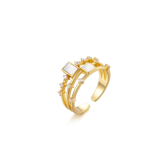 Double Row Stone Ring
