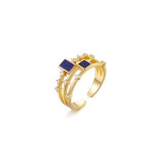 Double Row Stone Ring
