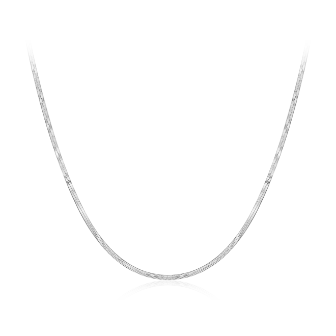Solid Gold Herringbone Necklace