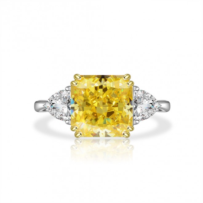 Square Pink Zirconium Ring